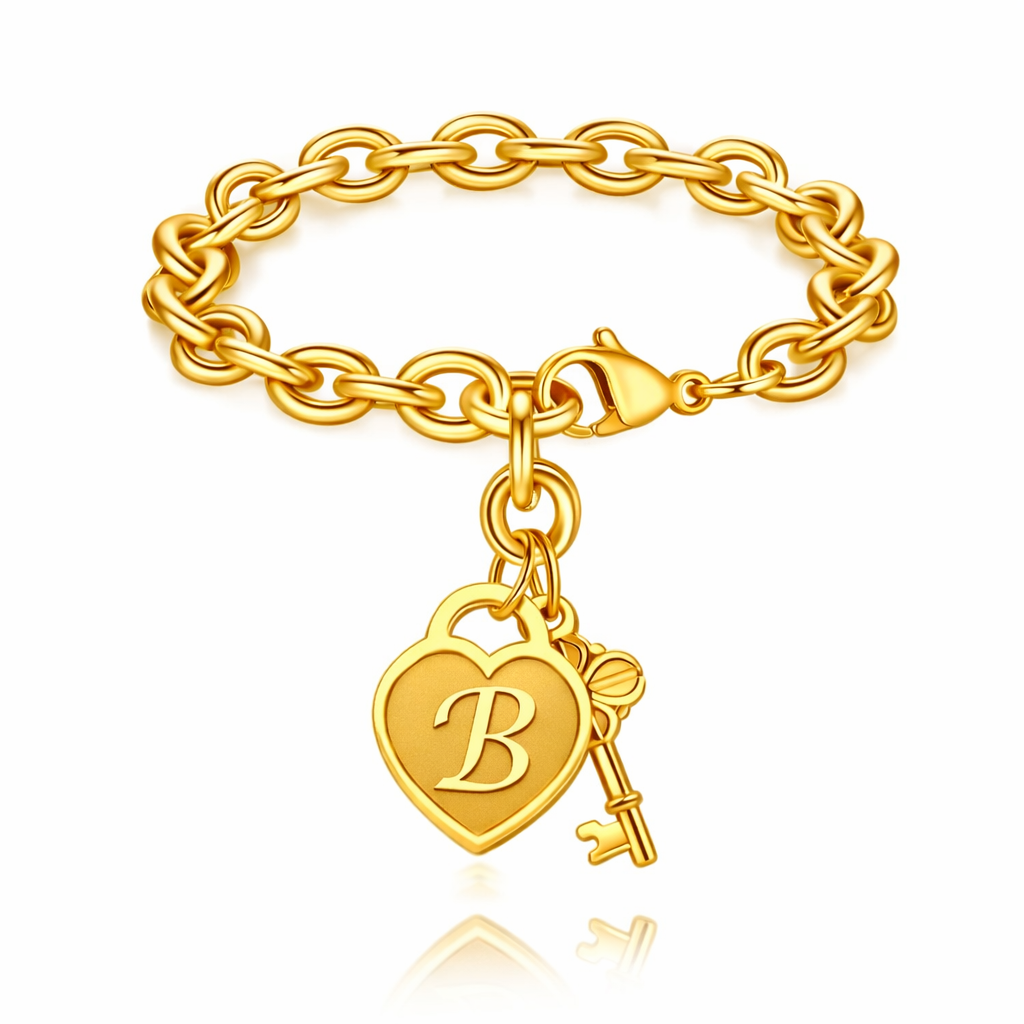 Amore Heart Letter Bracelet