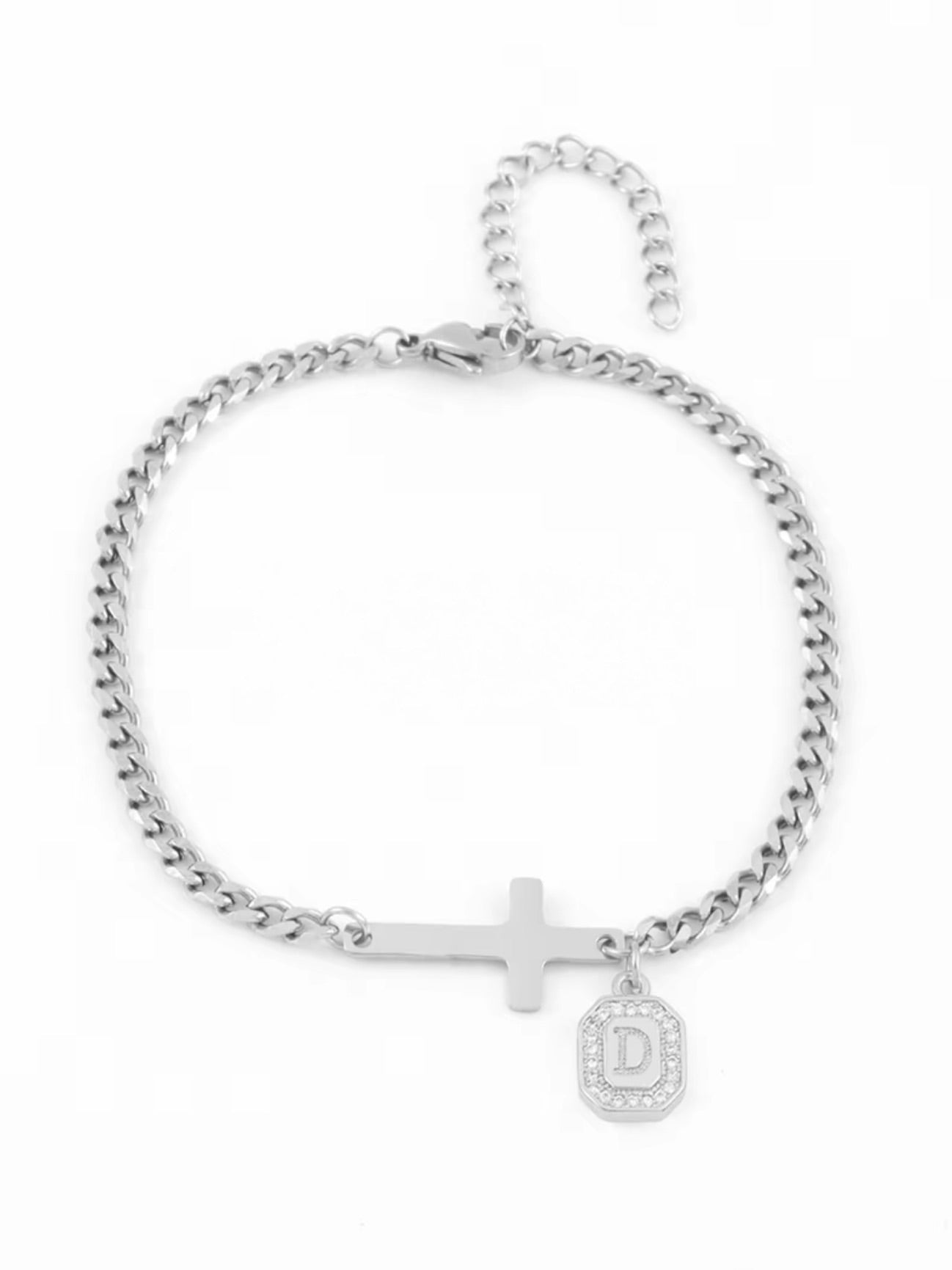 Amore Cross Initial Bracelet