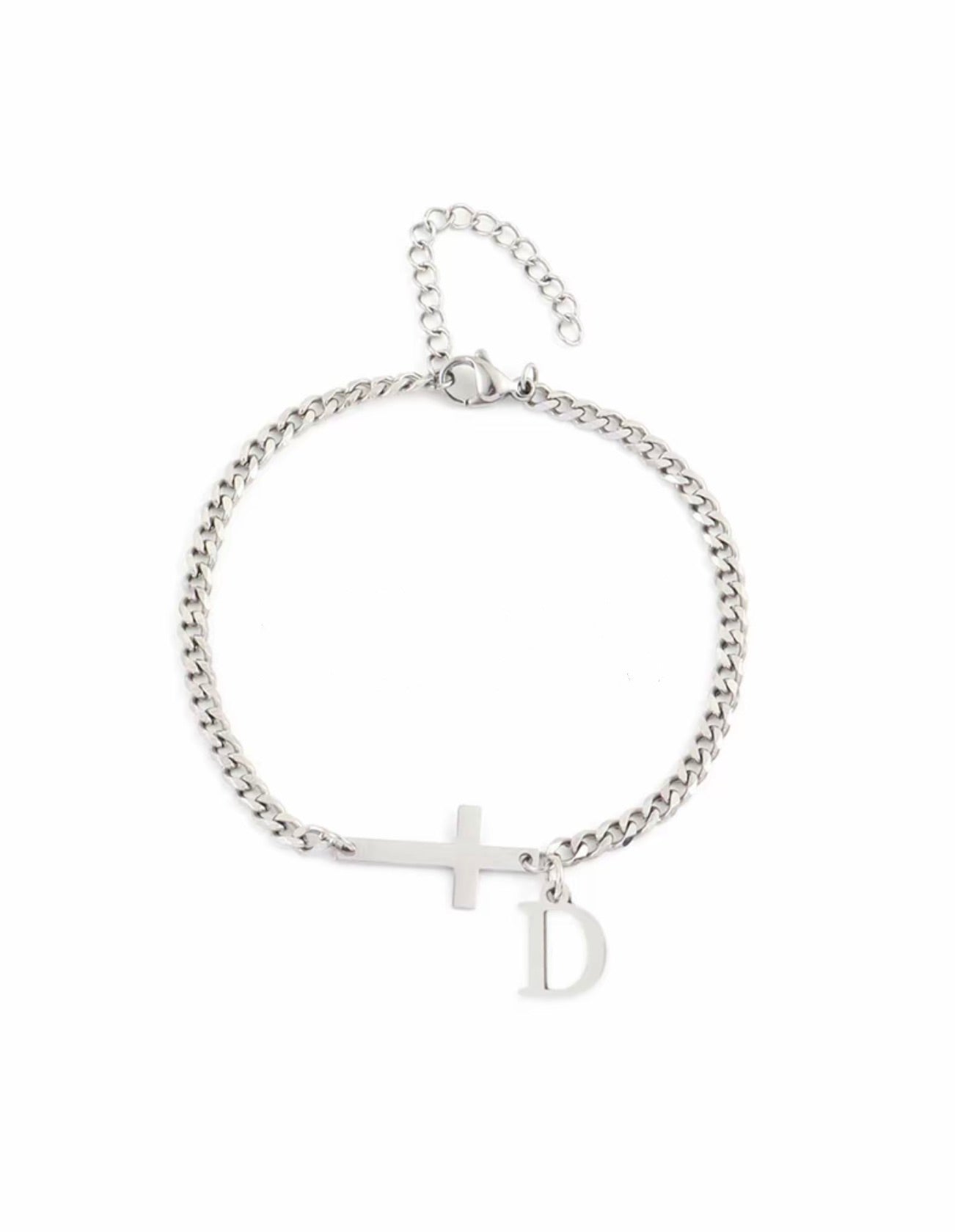 Amore Cross Initial Bracelet