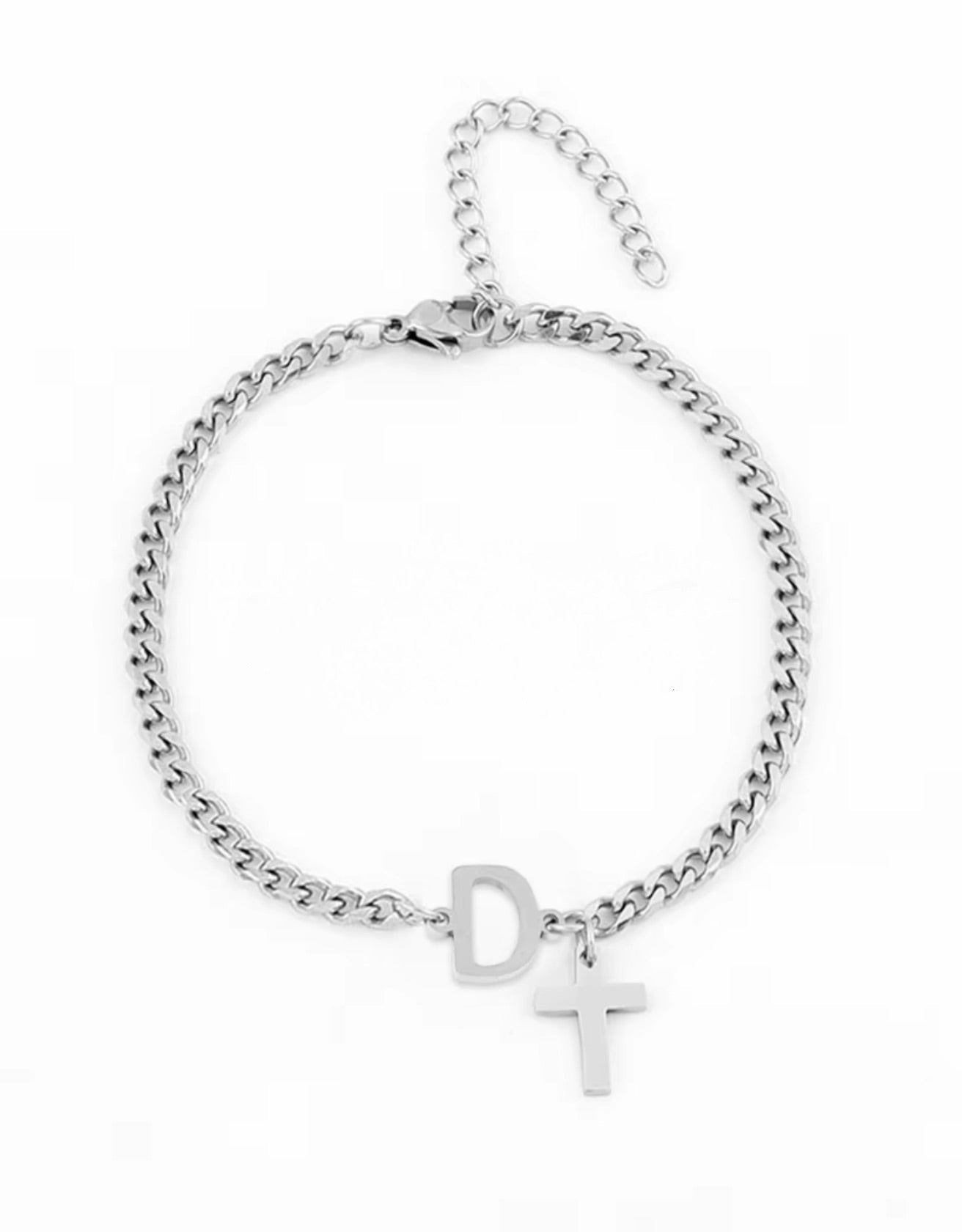 Amore Cross Initial Bracelet
