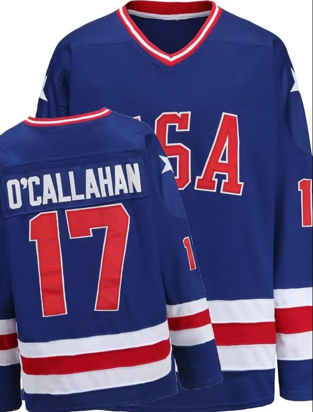 USA Hockey Jersey National Team 1980 Miracle On Ice Style Stitched