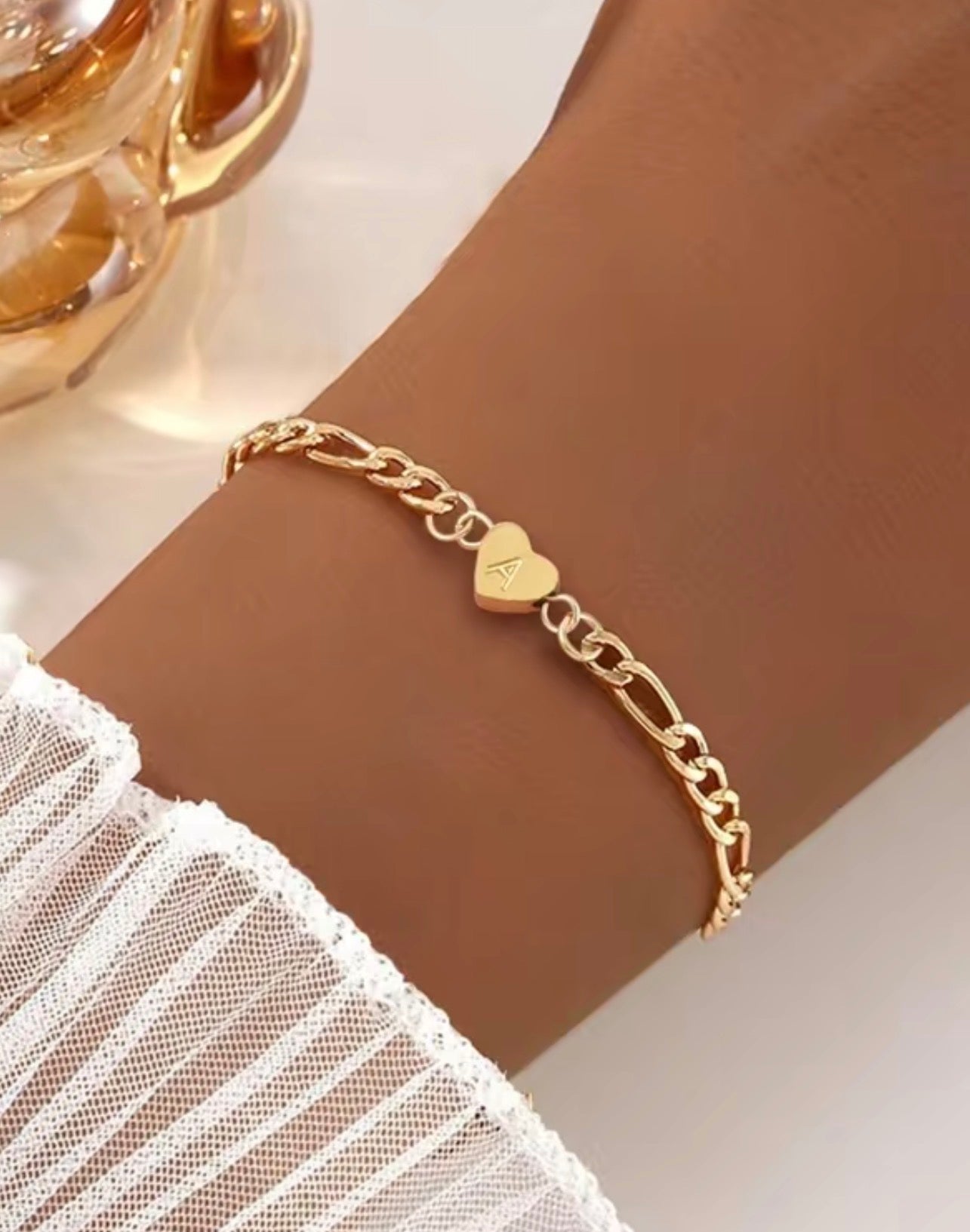 Amore Initial Heart Bracelet
