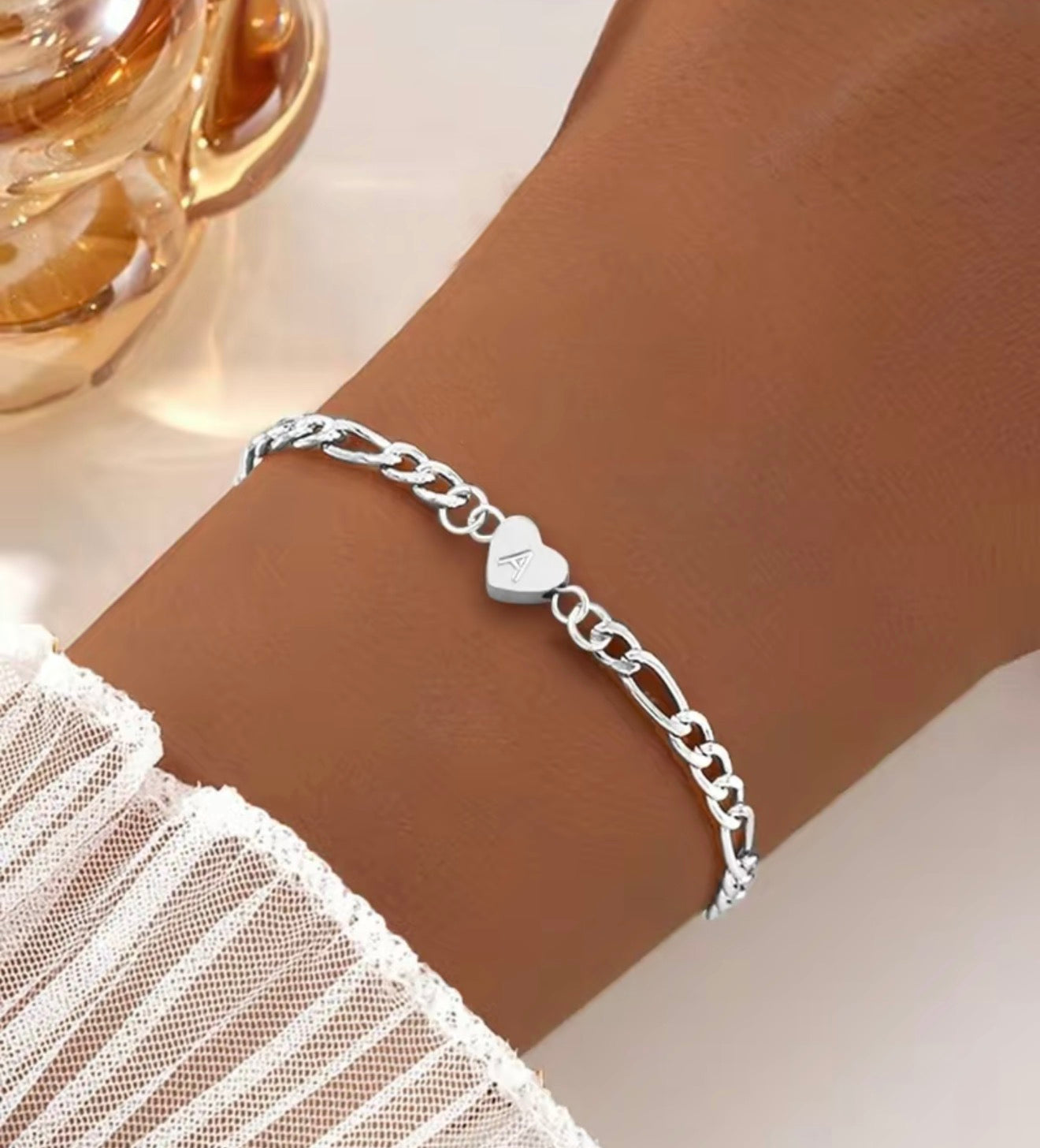 Amore Initial Heart Bracelet