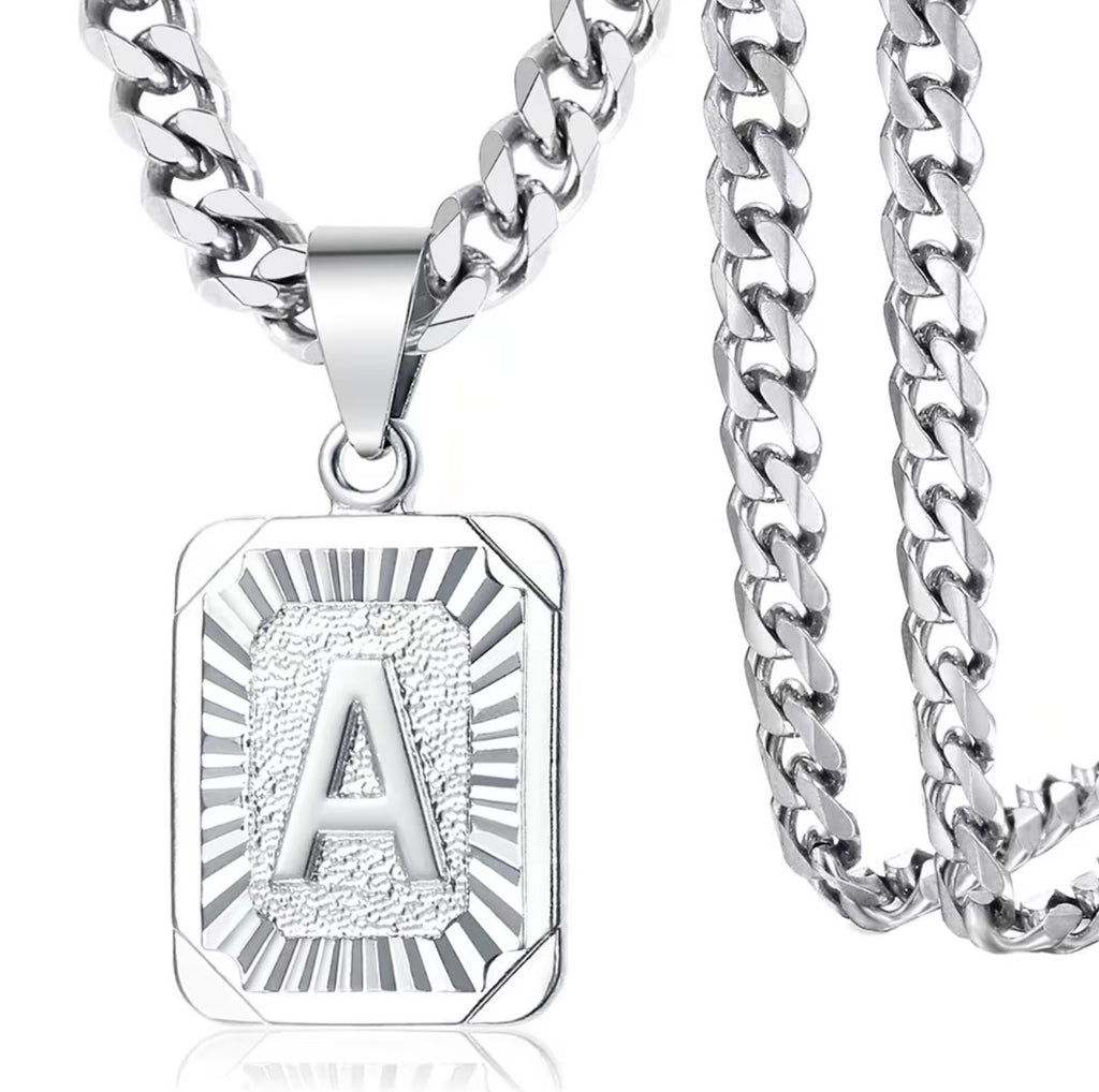 Amore Silver Initial Pendant Necklace