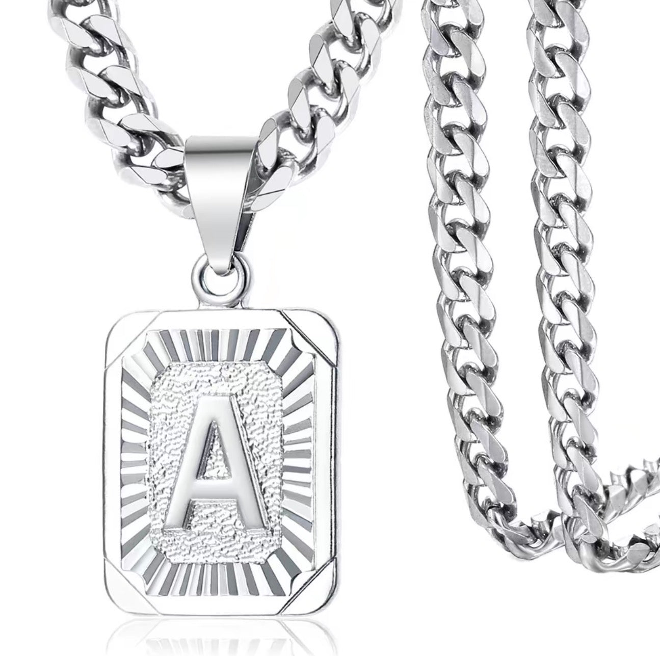Amore Silver Initial Pendant Necklace